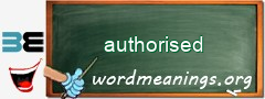 WordMeaning blackboard for authorised